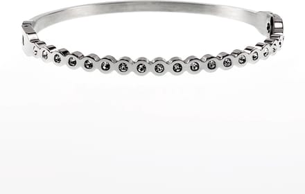 Kristal Bangle Dames - Armband met Cirkels - Stalen Zilverkleur