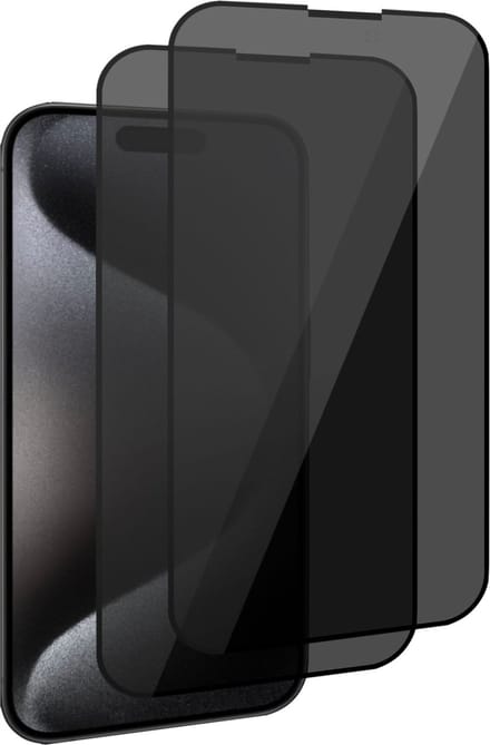 2x Geschikt voor Apple iPhone 15 Pro - Privacy Screenprotector - Beschermglas - Privé GuardCover