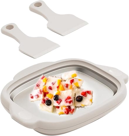 Gerolde Ijsmachine - Dessert Maker - Zelf Desserts Maken - 304 Roestvrij Staal - 19.5 x 25.2 cm - Wit