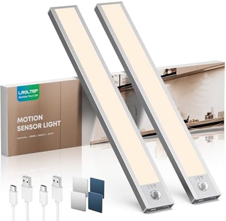 Dimbare LED Verlichting met Bewegingsmelder en Opladen via USB - 21cm - 2 Stuks
