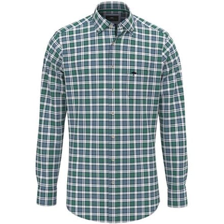 Fynch-Hatton Overhemd Classic Check Button Down Grasgroen / male