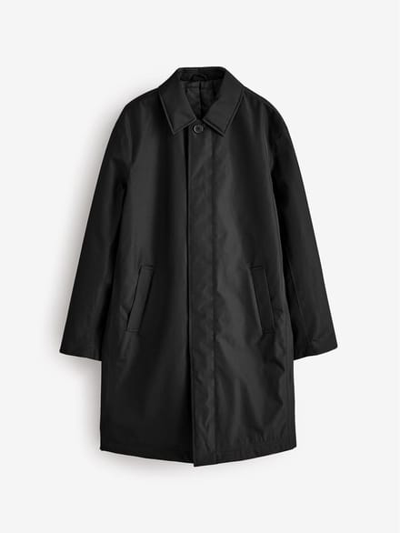 Next - Heren - Normale Pasvorm - Waterbestendige trenchcoat - Zwart