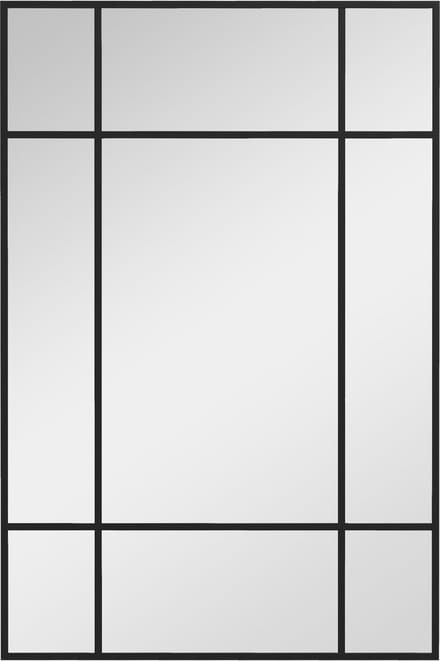 HOMCOM Wandspiegel van glas, 90x2x60cm, zwart