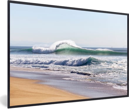 Fotolijst incl. Poster - Strand - Golven - Zee - 30x20 cm - Posterlijst