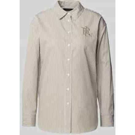 Regular fit overhemdblouse met logostitching, model 'KOTTA'