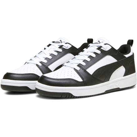 PUMA Rebound v6 Low Unisex Sneakers - Puma White-Puma Black-Puma White