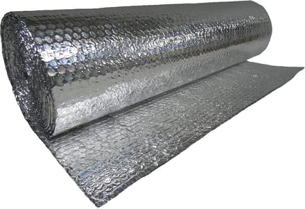 Isolatie folie - Reflecterende noppenfolie - Thermische isolatie - Dubbele bubble laag - Wit