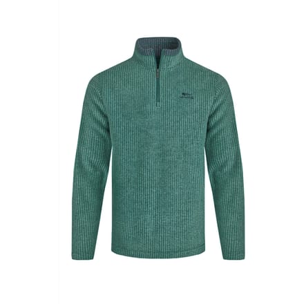 Weird Fish Heren Newark Grid Eco Friendly Quarter Zip Fleece Top (Bladgroen)
