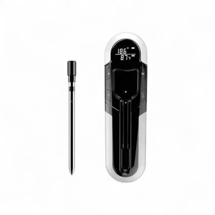 BBQ Vleesthermometer | Bluetooth & App bediening | Draadloos bereik 150 m | LCD display | Grijs