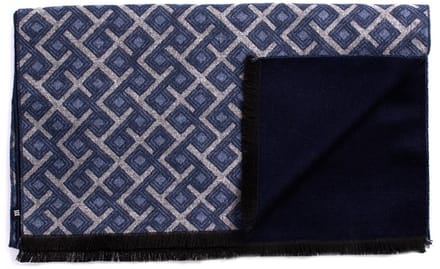 Tresanti DIONISIO Viscose scarf with geometric pattern Navy (TRSCIE208 - 803)