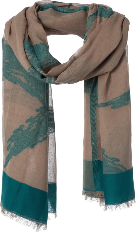Amor Collections - Sjaal met ingeweven kruizen - Katoen - Groen - 100x200 cm