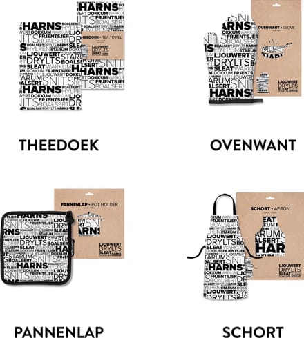 11-Steden keukentextiel voordeelpakket - Souvenirs Nederland