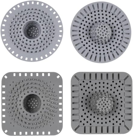Solidchoice - Set van 4 Siliconen Afvoerfilters voor Douche en Keuken