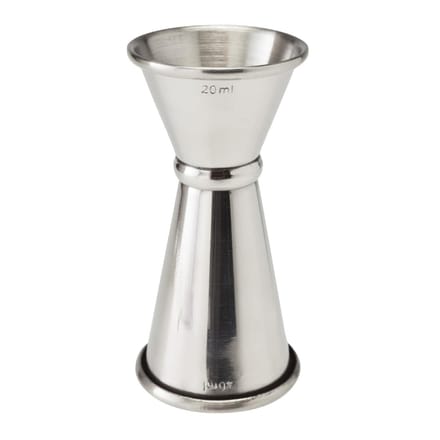 Beaumont RVS Gestreepte Jigger Maat 20ml/40ml - Beaumont CZ350