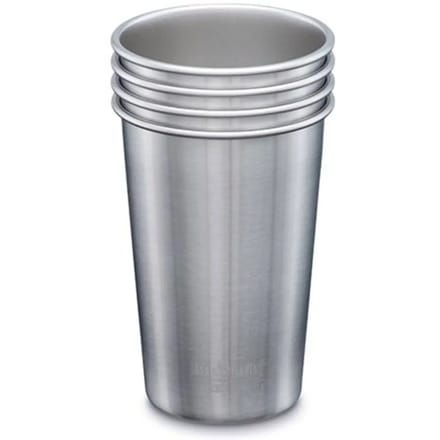 Klean Kanteen Pint 473ml - 4 Pack Brushed Stainless
