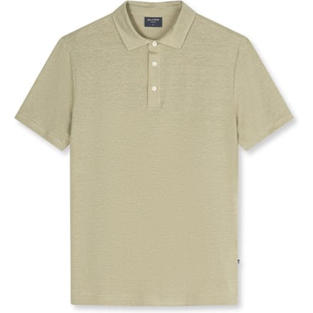 regular fit poloshirt van mix van linnen en elastaan