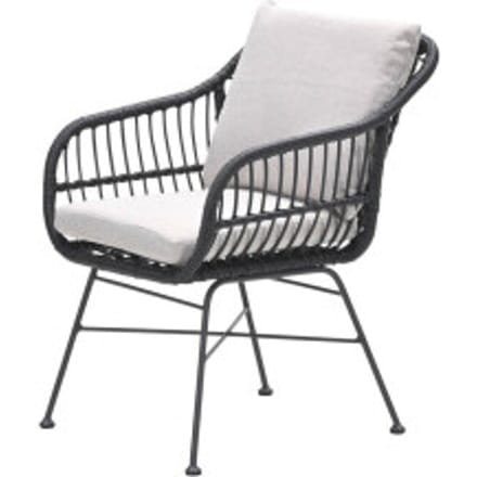 Garden Impressions Margriet dining fauteuil- carbon black -desert sand