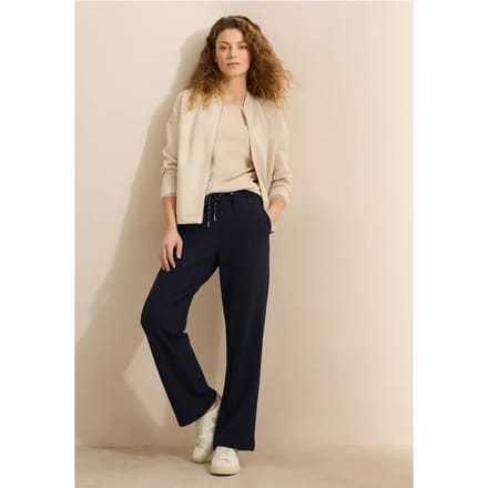Gestructureerde broek met rechte leg