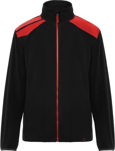 Roly Fleece Jacket Terrano RY8412 - Black 02/Red 60 - L