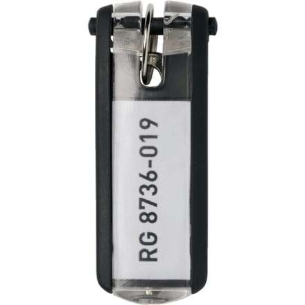 Sleutellabel Durable 1957 met ring zwart