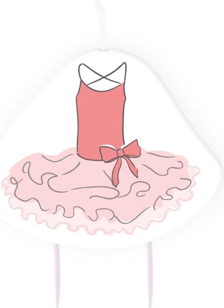 Amscan Verjaardagskaars Ballerina Meisjes 9 Cm Wax Wit
