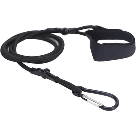 Peddel Leash Elastisch Nylon Metaal Anti-Verlies Peddel Veiligheidskoord voor Hengel Visnet black