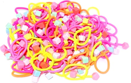 Kinderelastieken mini blokjes diverse kleuren 10 stuks.