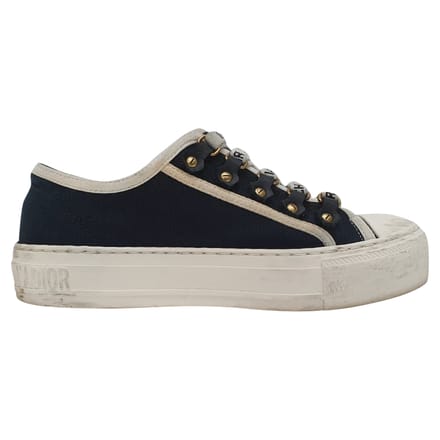 Dior Walk 'n' Dior Sneakers in Marineblauwe Katoen