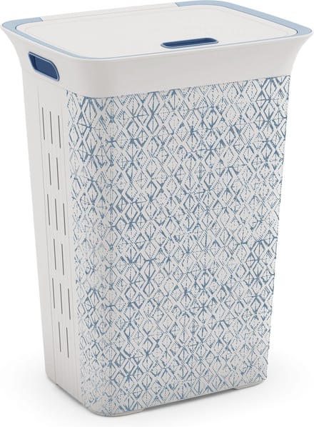 KIS Chic Wasbox - 60L - 44x35x61cm - Wit/Blauw