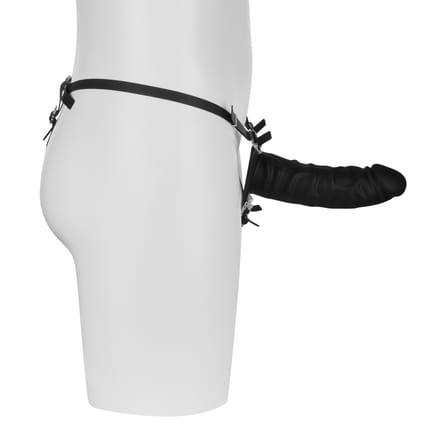 Pipedream FF Extreme voorbinddildo Silicone Hollow Strap On zwart - 7 inch