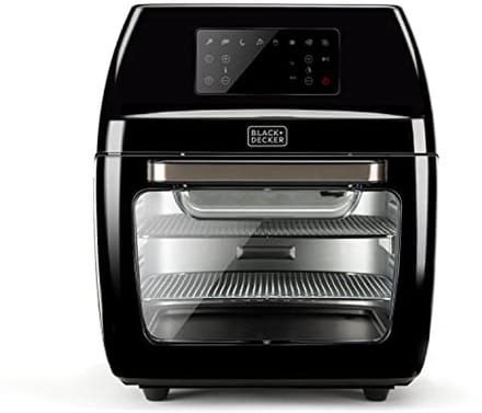 Heteluchtfriteuse en Oven 1700W - 12L - Instelbare Temperatuur 40-200 °C met 8 Vooraf Ingestelde Programma's en Transparante Deur