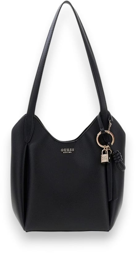 GUESS schoudertas Melody Bucket Black zwart