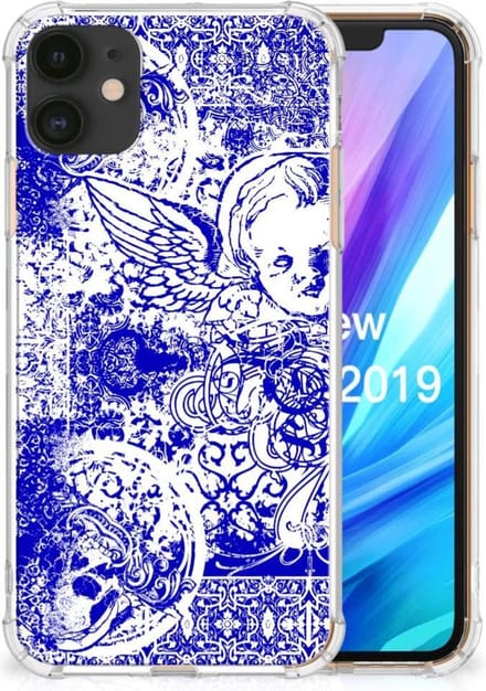 Extreme Case Apple iPhone 11 Angel Skull Blauw
