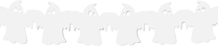 PartyDeco - Slinger Spookjes Wit 3 Meter - Halloween - Halloween Decoratie - Halloween Versiering