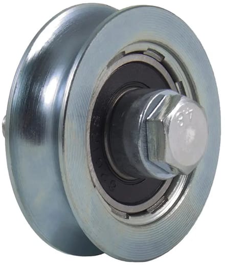 Rond groefwiel van 50 mm met 1 kogellager