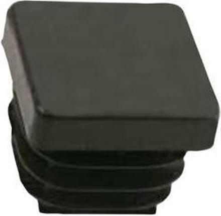 Qlinq Pootdop insteek zwart vierkant | 25mm (4 stuks)