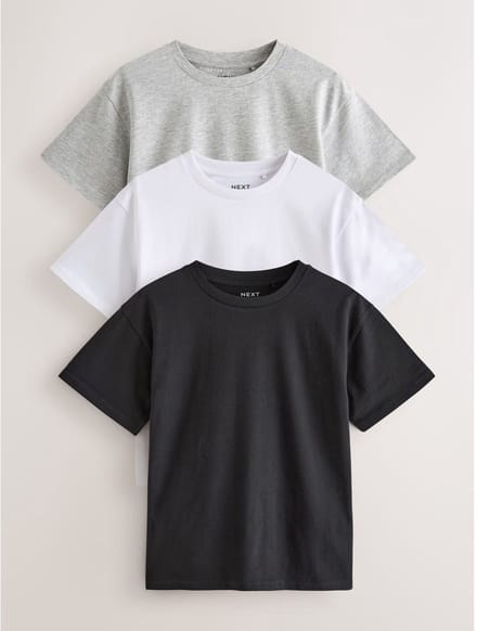 Next - Meisjes - 3 Oversized T-shirts - Zwart