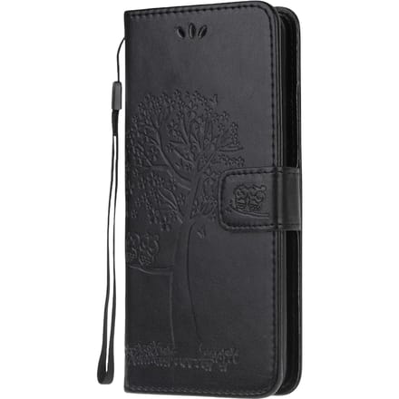 Comfycase Samsung Galaxy S20 Plus Bookcase Hoesje Uiltjes Zwart