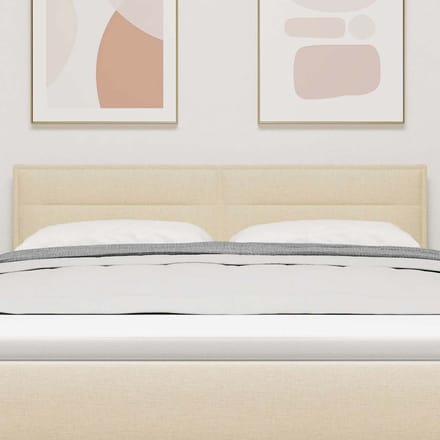vidaXL Hoofdbord Crème 144 cm Stof
