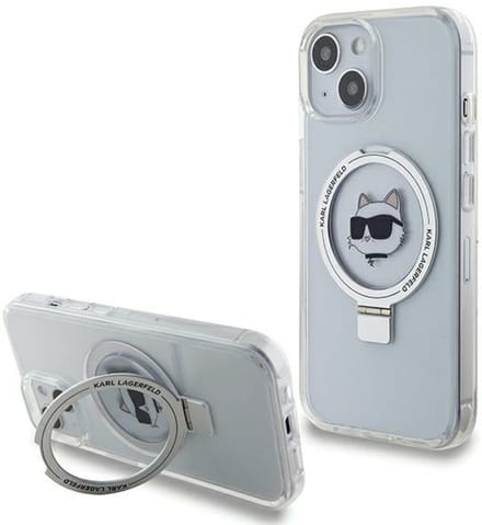 Karl Lagerfeld KLHMP15MHMRSCHH iPhone 15 Plus 6.7" white/white hardcase Ring Stand Choupette Head MagSafe