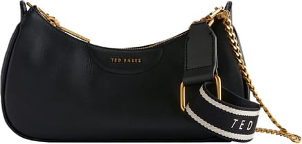 Ted Baker Schoudertas Essiy Webbing Leather Crossbody Bag Black Zwart