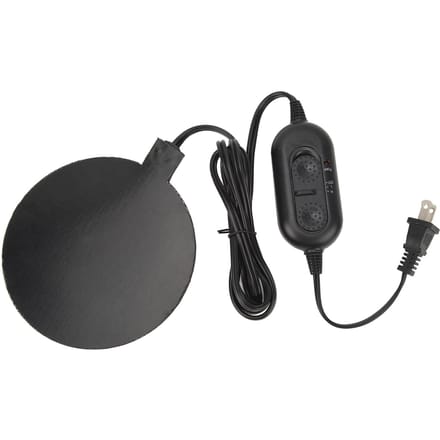 Chauffe-eau pour poulets Chauffe-eau pour volaille Base de chauffe-eau Contrôle de température à 2 vitesses Tapis chauffant en silicone gray