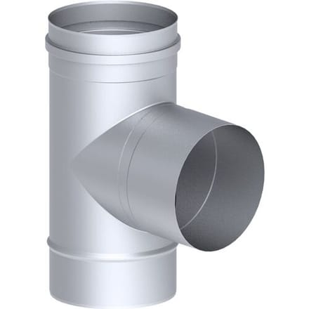 GGM Gastro T-stuk - 87° - in RVS - Ø 250mm zilver
