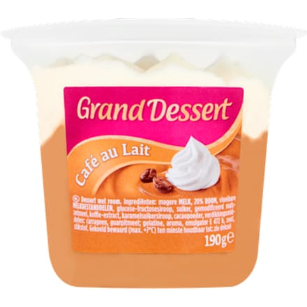Grand dessert cafe au lait