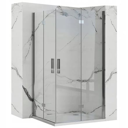 Rea Molier Double - Douchecabine - Chroom - 90X100 Rechthoek - 90X100X190Cm
