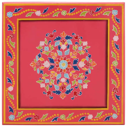 vidaXL - Salontafel - handbeschilderd - massief - mangohout - roze