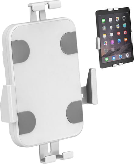 Maclean - Tablethouder muurbevestiging met slot - 7,9"-11"- universeel - MC-469W - Wit
