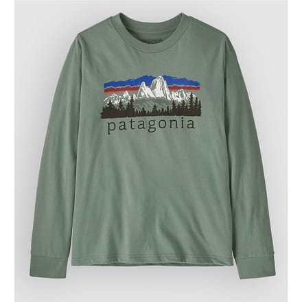 Patagonia Graphic Kids Longsleeve T-Shirt groen