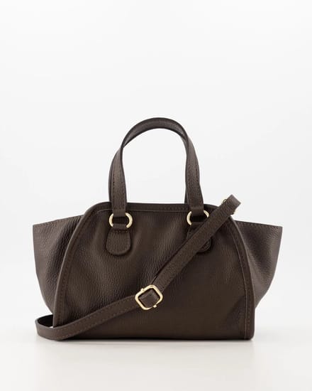 tas -donkerbruin -leer-hand/schoudertas