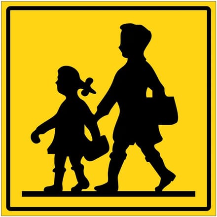 Schoolbus bord | gecoat dibond materiaal | 60 x 60 cm